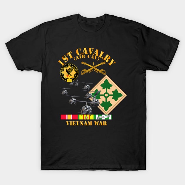 1st Cavalry (Air Cav) - 4th Infantry Div w SVC T-Shirt by twix123844